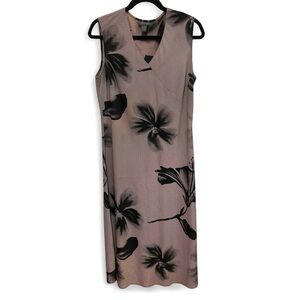 MANTLES‎ Black and White Patterned Bias Midi Dress size 10